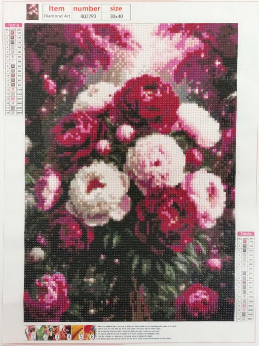 Tablouri decorative realizate tehnica cu diamond painting.