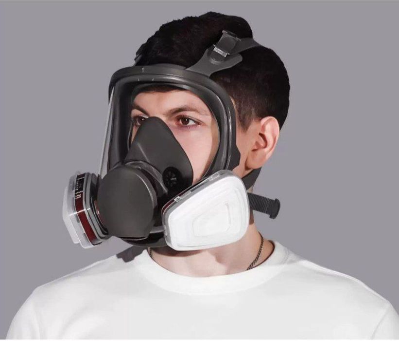 Маска лицевая панорамная щиток респиратор