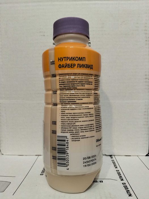 Нутикомп ФАЙБЕР ЛИКВИД Нейтральный вкус. Объем: 500 МЛ / 520ккал.