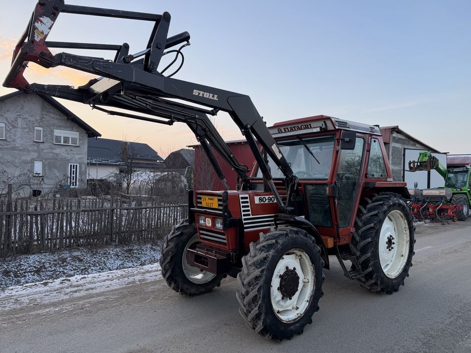 Tractor  Fiat Fiatagri 80-90 + Încărcător frontal STOLL