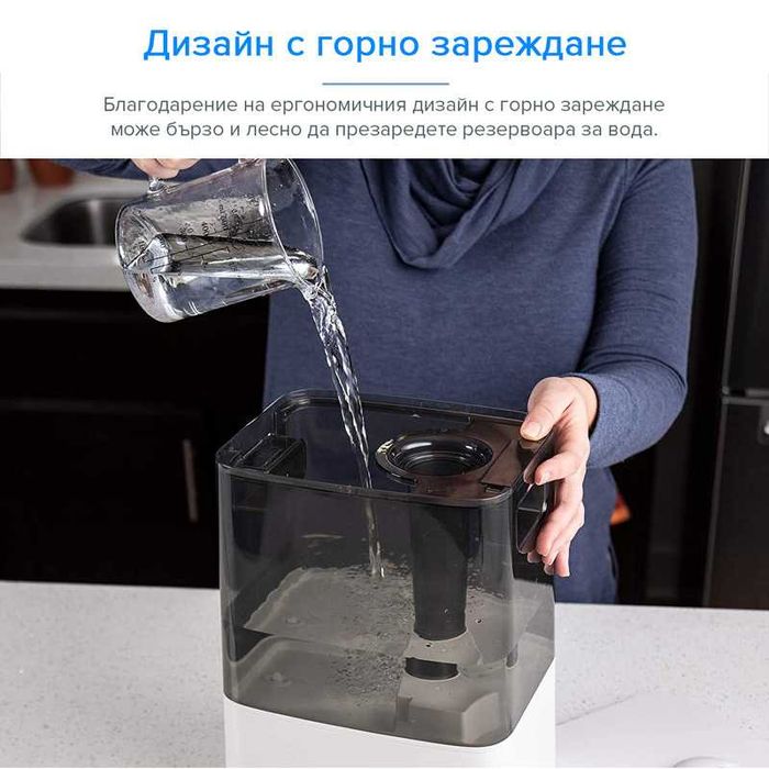 Ултразвуков смарт овлажнител за въздух Levoit Classic 300S, сив 6L WiFi тих ароматерапия НОВ