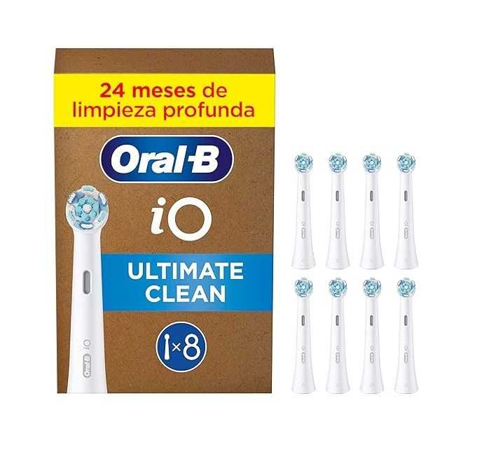 Комплект от 7 броя резервни глави за четка за зъби Oral-B iO Ultimate Clean , бели