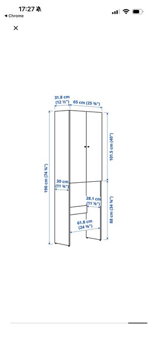 Dulap alb IKEA pentru baie