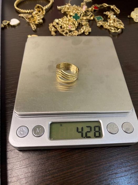 Кольцо золотое, 18,5 размер
