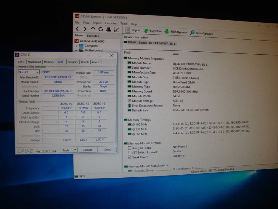 memorie ram ddr2 1gb ddr2 800 mhz elpida pc2 6400