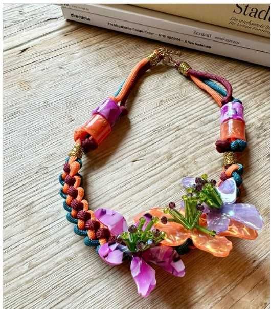 Бохемски стил многоцветна ръчна изработка цветна елегантна модна колие