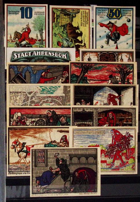 Lot DEUTSCHES REICH: 139 bancnote + 169 notgeld (fără dubluri)