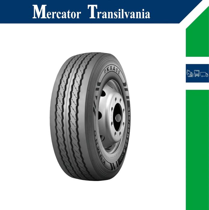Anvelopa NOUA 385/55R22.5 Kumho KXA11, M+S*, Hybrid, Directie/Remorca, 160K C/A/70dB