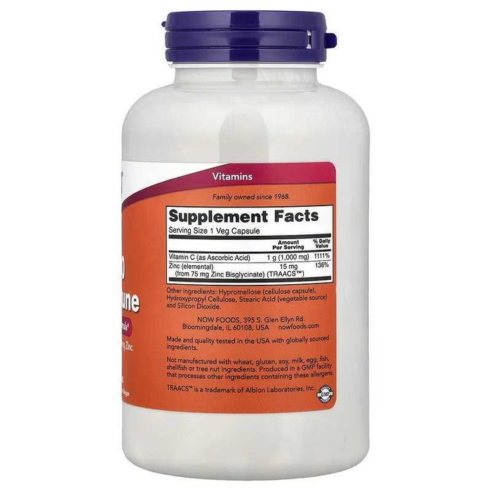 NOW Foods NOW C-1000 Zinc Immune C-1000 С1000 C1000 C 1000 Zinc D3 D-3
