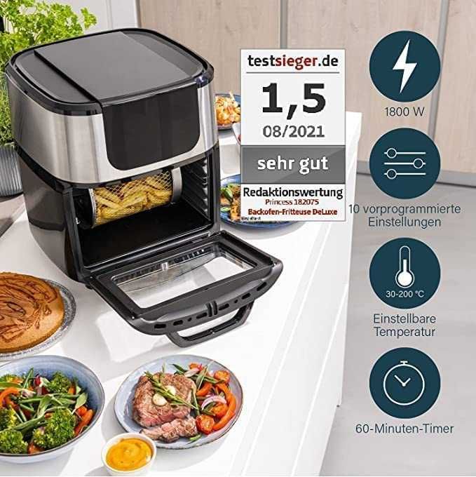 Фурна Фритюрник с горещ въздух Air fryer ЕЪР ФРАЙЪР Дисплей Princess