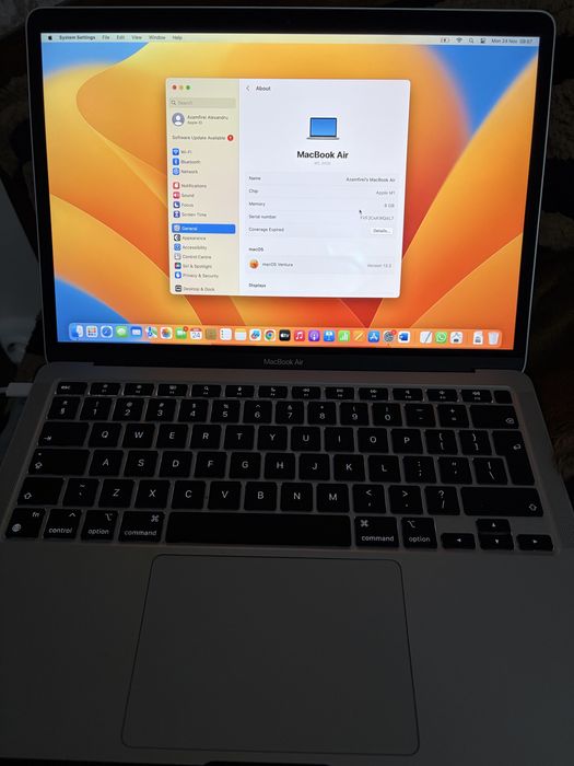 MacBook Air 2020 M1 100% baterie