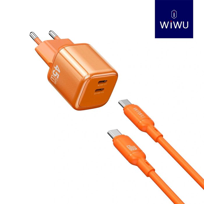 WiWU Wi-G025 Cube 45W GaN Adapter 2C For Macbook iPad iWatch iPhone 17