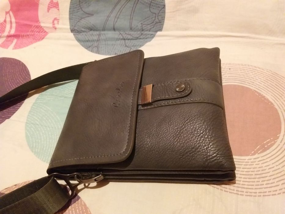 Мужская Кожанная Сумка Клатч на Плечо. "CANTLOR"