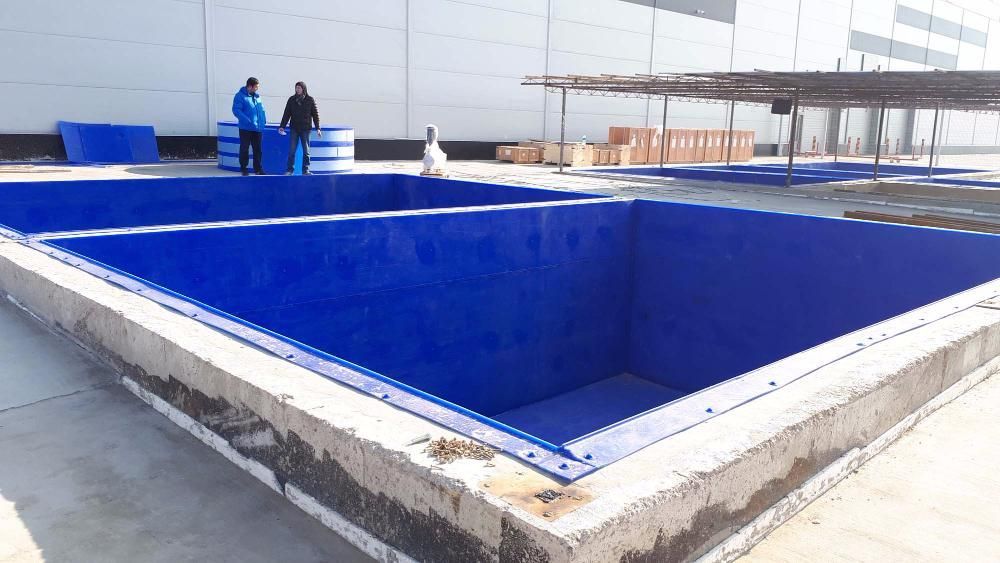 Футеровка (обшивка) полипропиленом промышленных бассейнов, резервуаров