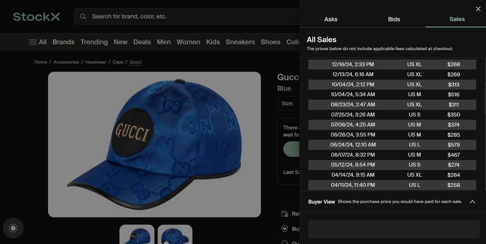 Шапка Gucci "Off The Grid" Синя