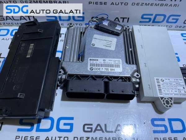 Kit Pornire ECU Calculator Motor Cip Cheie si Imobilizator BMW Seria 1 E81 E87 118 2.0D 121CP 2003 - 2010 Cod 0281011631 7795844 7796558 [L2798]