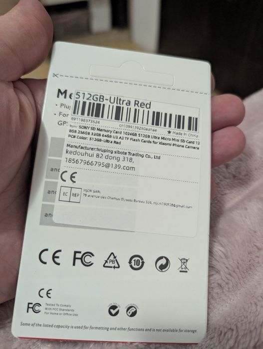 Micro card SD 512gb Sony