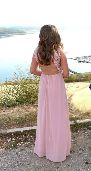 Официална рокля-дълга,пепел от рози