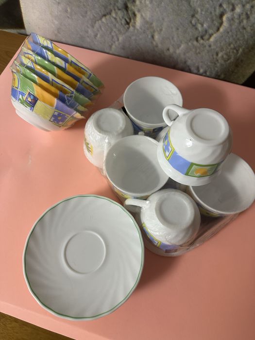 Set 6 cesti Arcopal cu farfurii si 6 boluri