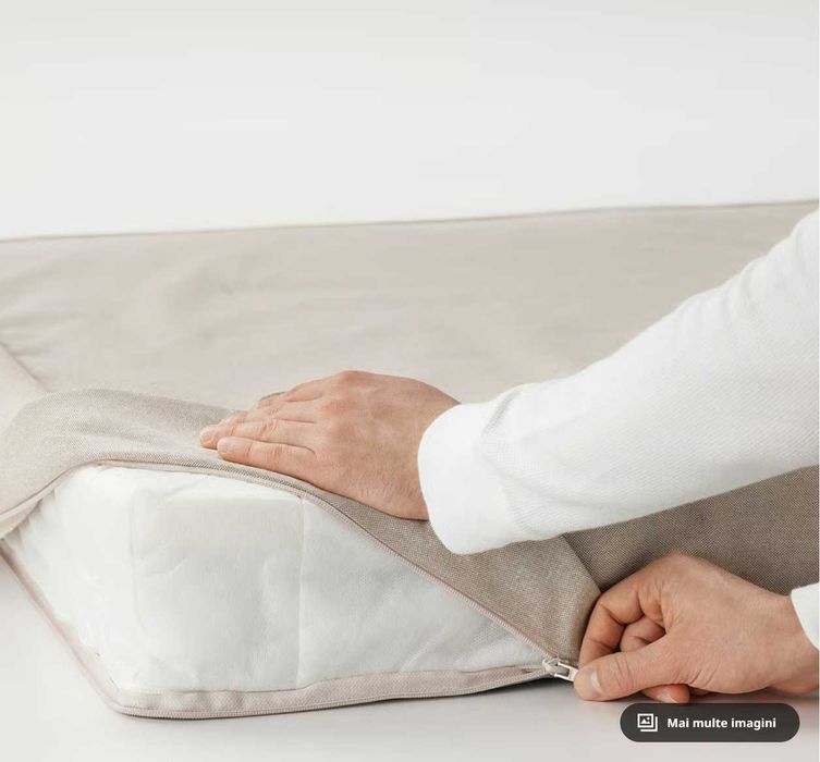 2 saltele cu arcuri împachetate, extra ferme/bej, 80x200x12 cm