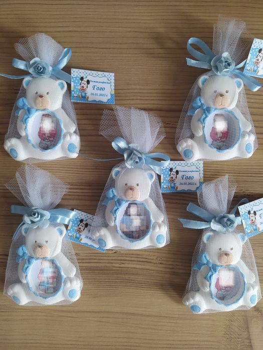 Подаръци за гости на погача, рожден ден, кръщене.