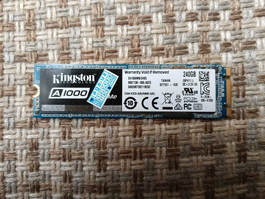 M2 ssd Kingston 240gb
M2 ssd Kingston 240gb