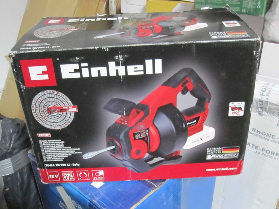 Einhell Aparat pentru desfundat tevi pe acumulator TE-DA 18/760