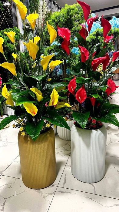 Декоративные цветы. Искусственные цветы и деревья растения фито пано