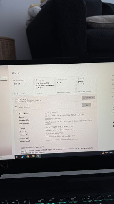 Asus tuf gaming F15