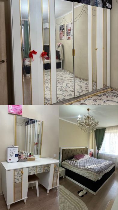 1.шкаф 2.комод 3.кровать