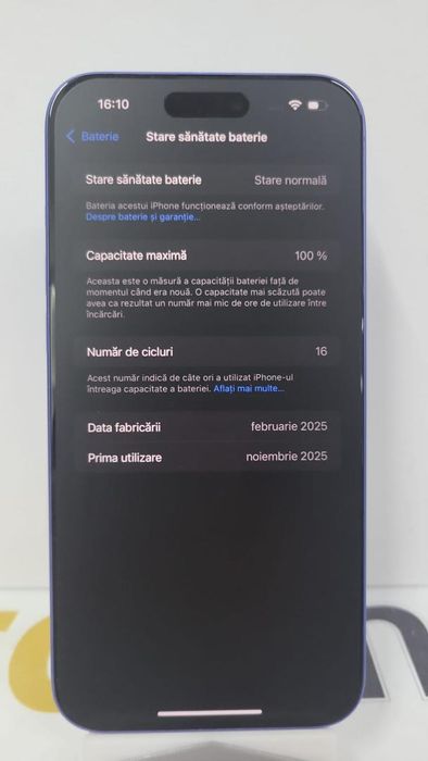 Telefon mobil Apple iPhone 16 Plus, 128GB, 5G, Ultramarine -N-