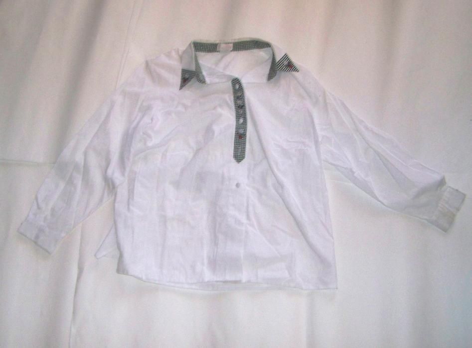 Vand camasa barbateasca alba, cu broderie - XL - Laura Lebek