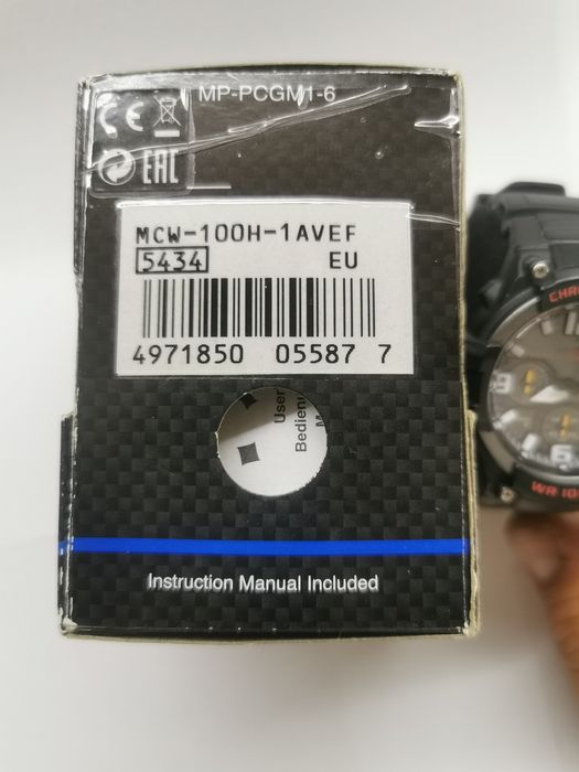 Мъжки часовник Casio MCW-100H-1AVEF / Хронограф (Оригинал с кутия)