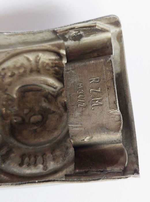 WW2  Немска катарама за колан Totenkopf с печат и маркировки