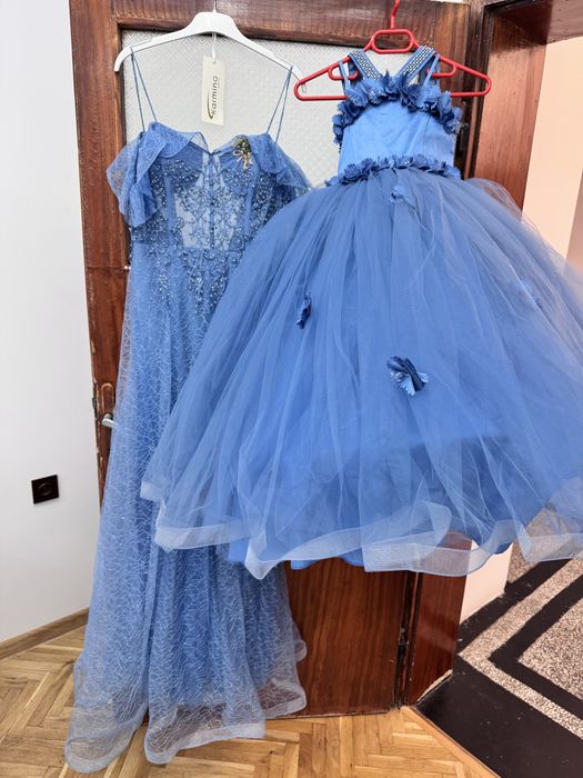 Рокля за момиче синя