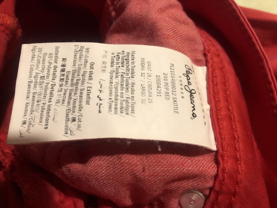 Pantaloni rosii Pepe Jeans XS