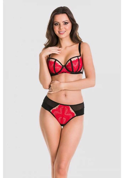 Секси сутиен балконет в червен цвят AMORE 19169 MEDIOLANO