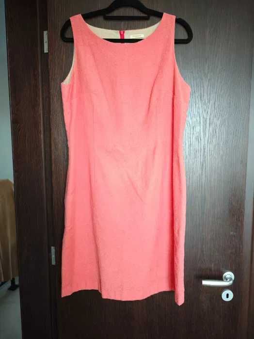 Ежедневни рокли без ръкав, размери 48 50 52 Daphne Comma Danini Китана рокля пролетна оранжева коралова синя черна деним