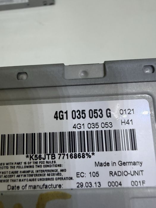 Оригинално радио Audi MMI 3G Harman Becker 4G1035053G 4G1035053D 4G0035061C 4G0035082C 4F0035061D
