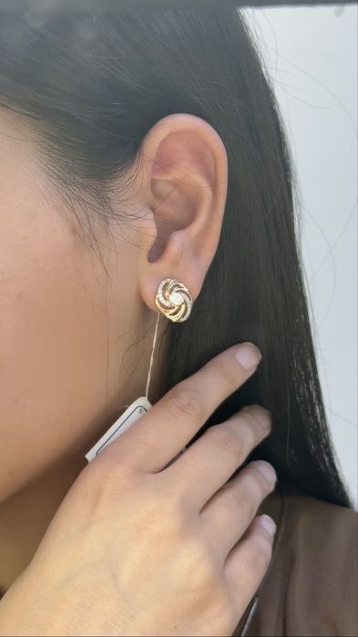 Золотые серьги 585 | Красное золото | 3,18
