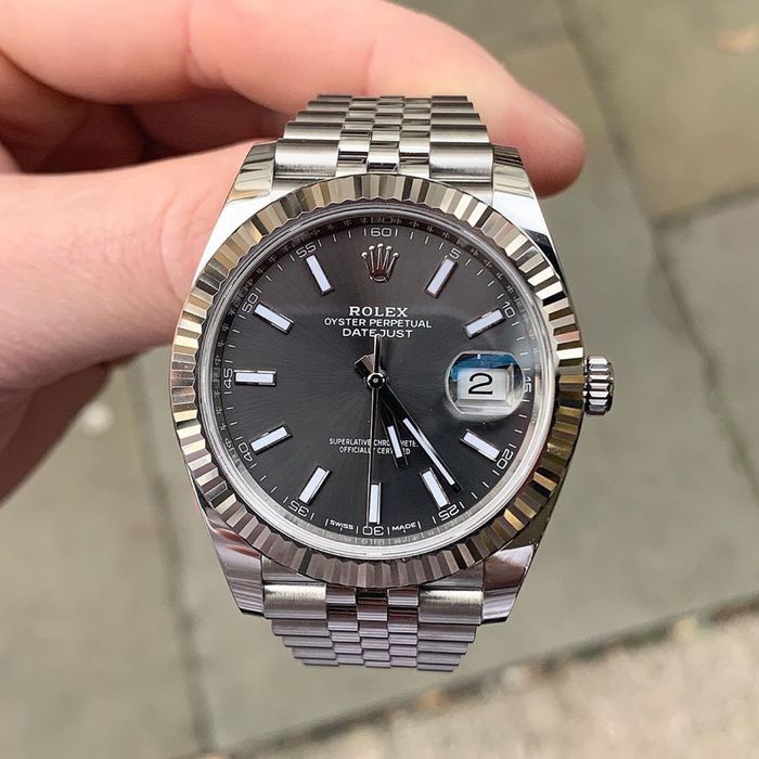ceas rolex datejust 41,mm gray dial