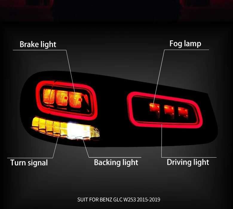 Тунинг LED Стопове за Mercedes GLC W253 (2015-2019) Facelift Vision