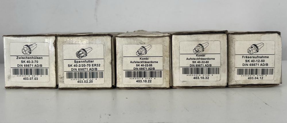 Conuri portsculă industriale tip SK 40, conforme cu standardul DIN 69871 AD/B pentru mașini-unelte CNC