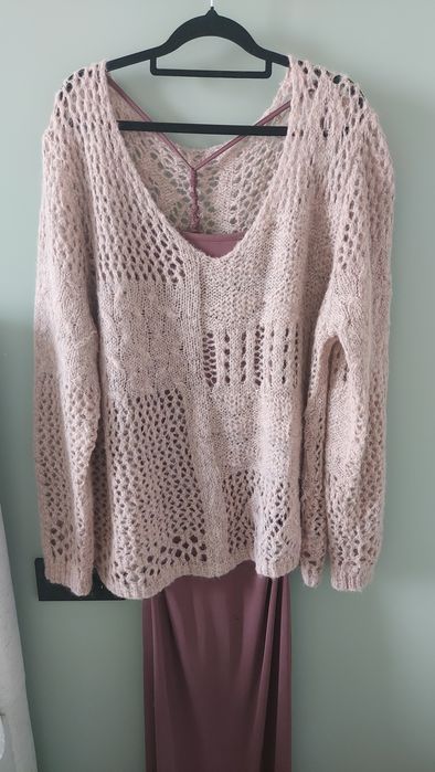 Вязаная свободная кофта