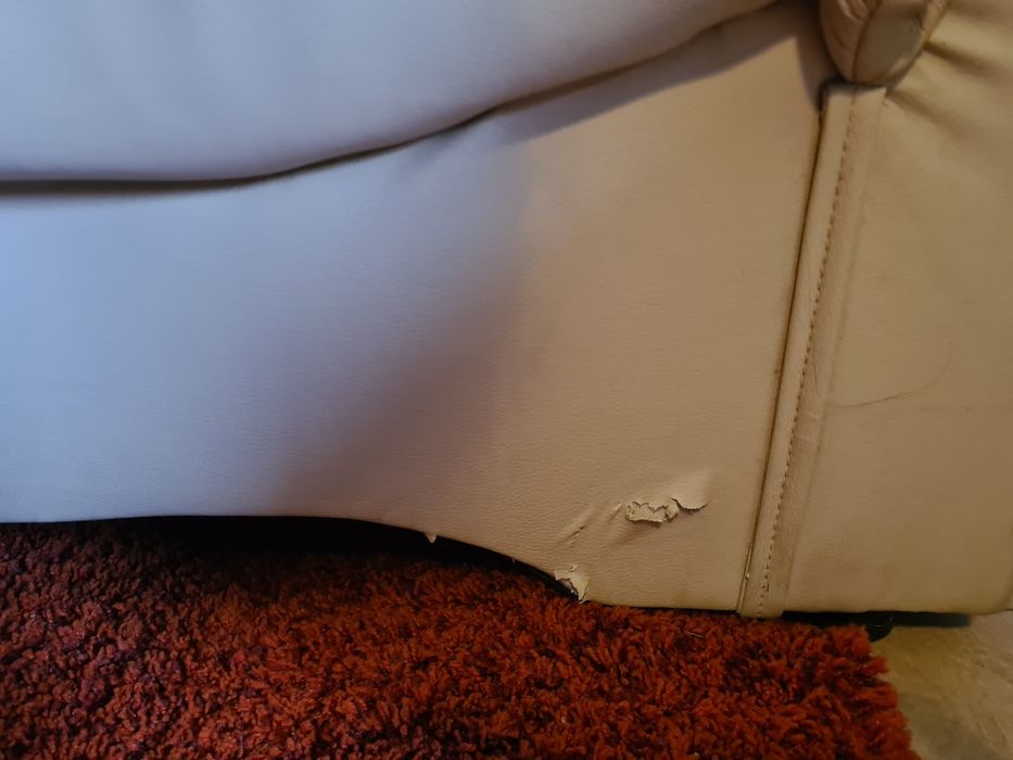 Set canapele piele crem 3-2-1