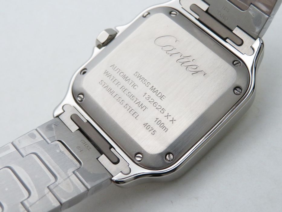 Cartier Santos de Cartier 35mm дамски - жълто злато и стомана - QC снимки