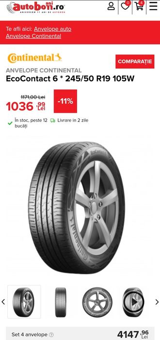 CONTINENTAL 245 50 R19 105W XL BMW Mercedes Audi Volkswagen Jaguar