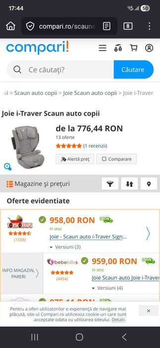 Scaun auto Joie  i-Traver Signature 100 - 150 cm