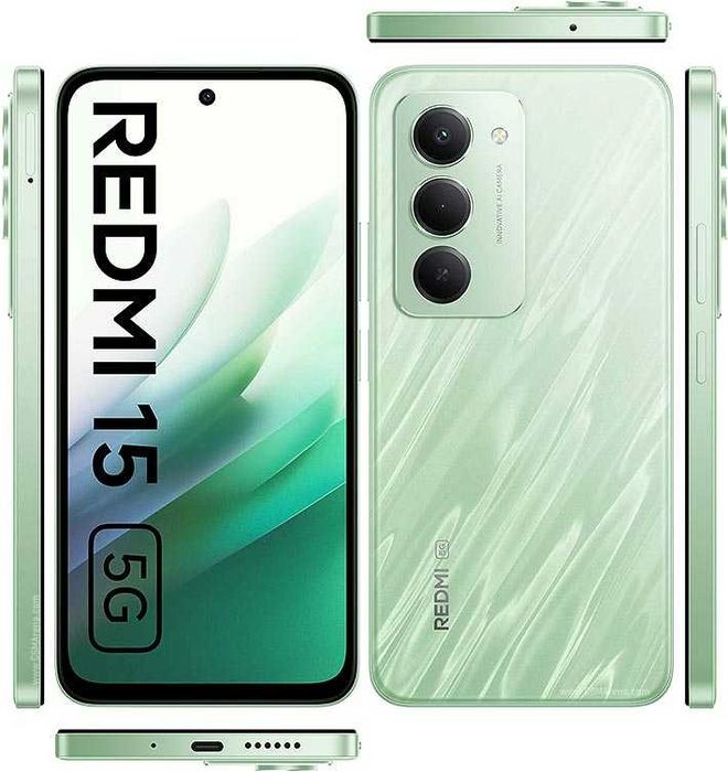 !НОВИ! НЕРАЗОПАКОВАНИ! Xiaomi Redmi 15 5G 8/256GB, Black, Gray, Green с 24 месеца ПЪЛНА гаранция! Отключени.