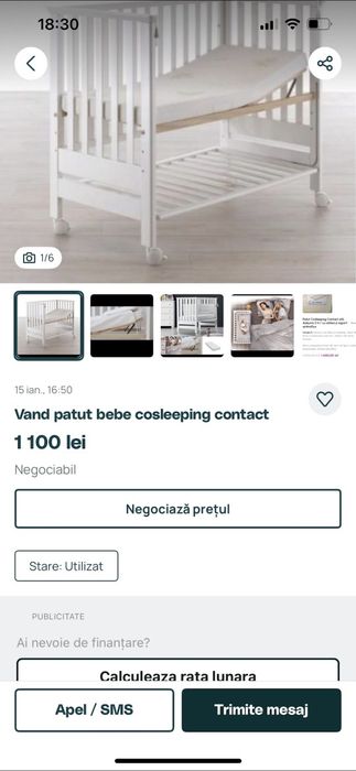 Patut cosleeping lemn plus cadita si alte lucruri gratis